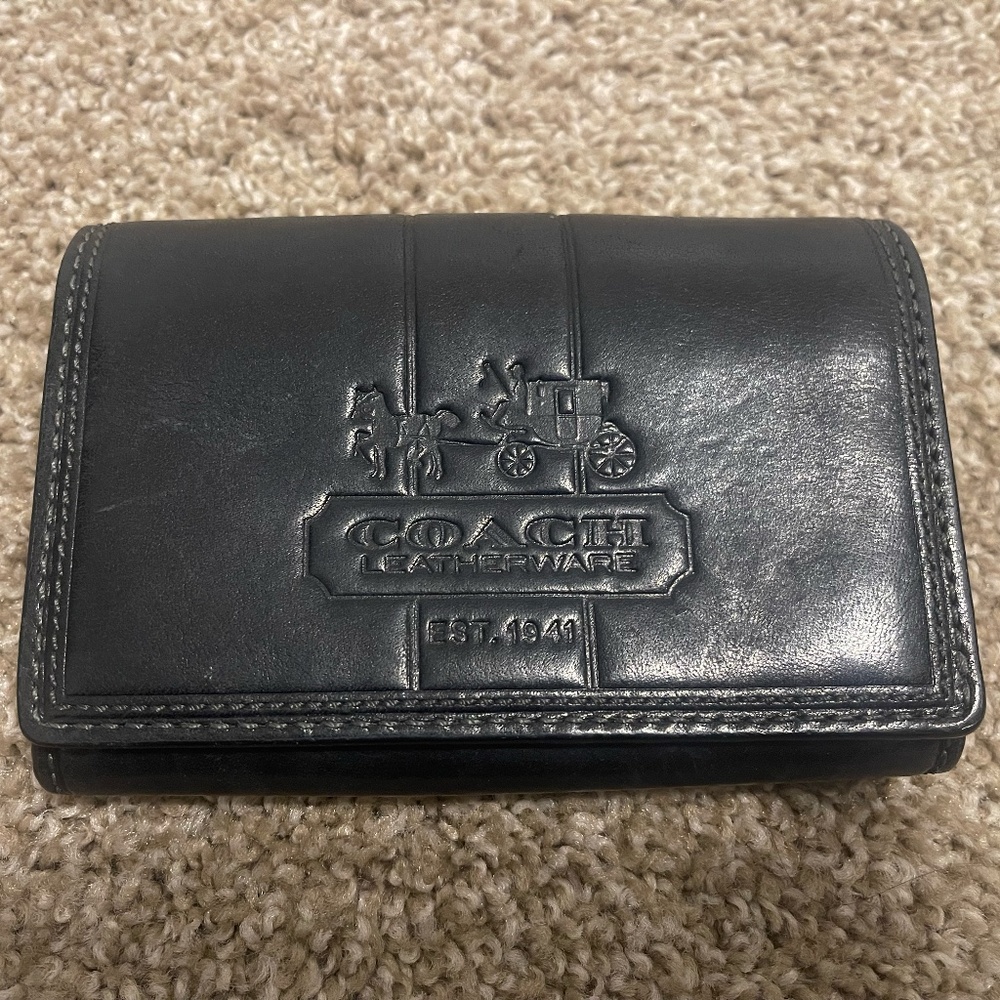 COACH Black leather wallet